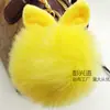 Pingente de Bolsa Fofo Bola de Pelo Chaveiro Coelho Pelo de Coelho Pingente de Carro Bola de Pelo de Raposa Chaveiro de Pelo Feminino
