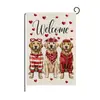Bandera de Jardín para el Día de San Valentín 2026 Nuevo Patrón de Amor Impreso Atmósfera del Día de San Valentín Bandera Decorativa Personalizada con Fotos