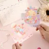 Dia das Crianças Desenho Animado Doce 3D Cartão de Cumprimentos Criativo Loja de Flores para Crianças Desejos de Aniversário para Confeitar Mensagem Simples Cartão Pequeno