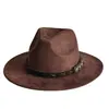 Nuevo sombrero de copa jazz de gamuza transfronterizo para hombres y mujeres, sombrero de copa de ala pequeña, estilo británico vintage