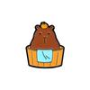 Insignia original de aleación de dibujos animados Tarjeta de moda pibara capibara lindo lindo lindo Decoración de mochila broche fijo ajustado a la cintura