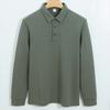 Camisa polo de alta gama 300g algodón Air Layer manga larga para hombre cuello de camisa para hombre y mujer engrosada algodón de Xinjiang camisa polo Hombre