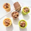 Juguete de Comida Simulada Frijol de Chocolate Tubo Crujiente Accesorios de Resina Llavero de Pegamento Cremoso DIY Pasador Joyería Parche Hecho a Mano