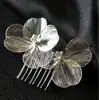 Accesorio para el Cabello de Novia Estilo Coreano Nuevo Súper de Hada Flor Dorada Peine para el Cabello Hecho a Mano Vintage Barroco Triángulo Pinza de Garra Velo de Boda