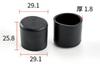 16mm redondo revestimento plástico tubo redondo revestimento plástico pvc revestimento de borracha macia mesa preta e cadeira proteção tampa antiderrapante pé