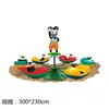 Silla giratoria exterior para niños de jardín de infantes, carrusel eléctrico grande de fibra de vidrio, camión de madera, caballo de madera, equipo de parque de atracciones
