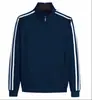 Conjunto Esportivo da Moda para Primavera e Outono para Homens e Mulheres, Roupa Esportiva Casual de Três Listras, Roupa de Corrida Transfronteiriça, Conjunto de Duas Peças Cardigã e Calça Longa
