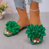Sandalias planas de comercio exterior transfronterizo para mujer, nuevas de verano, puntera abierta, cabeza cuadrada, zapatos de moda, sandalias de playa florales versátiles