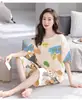 Camisón de Algodón de Manga Corta para Mujer, Vestido Delgado de Verano, Nuevo Estilo 2025, Conjunto Holgado de Maternidad, Pijama, Ropa de Casa