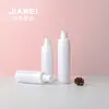 Frasco de loção branco redondo de ombro e fundo, frasco spray de névoa fina portátil, material de embalagem cosmética de plástico PET, 100ml