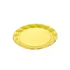 Plato de Plástico Recubierto Desechable Ps Fiesta Transfronteriza Cena de Fiesta Plato Redondo Dorado Encaje Pastel de Cumpleaños Al Por Mayor