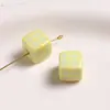 Estilo Ins Japonés Cuadrado Acrílico Impreso Cuadros Perforados Cuentas DIY Cadena de Teléfono Móvil Llavero Colgante Accesorios