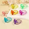 Anillo Infantil de Acrílico con Piedras Preciosas de Colores Anillo Casa de Juego Accesorios para Juegos de Vestir Niñas Juguetes Venta al por Mayor