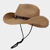 Chapéu de sol decorativo estilo férias estilo retrô artístico com cinto cruzado e respirável para homens e mulheres chapéu de palha panamá para o verão ao ar livre