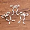 1 Peça de Acessório de Joia DIY de Liga Metálica Estilo 25, Pingente Charme de Laço Fofo Vazado, Acessório para Colar e Pulseira