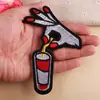 Patches de Tecido Bordados, Insígnias Bordadas por Computador, Patches de Tecido Bordados Premium, Cola, Pipoca, Doce, Patches para Roupa, Apliques