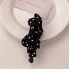 Pinza Banana Plegada Estampado Leopardo Vintage para Mujer, Estilo de Alta Gama, para Cola de Caballo Alta, Pinza Giratoria, Pinza Vertical, Pinza Horizontal para Media Recogida, Pasador