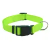 Collar para Perro Ajustable Transfronterizo, Collar de Nylon de Color Sólido para Perro, Collar para Paseo de Perros, Suministros para Mascotas al por Mayor en Stock
