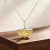 Colar de flor de ginkgo em prata de lei s925, estilo coreano, moderno, requintado, fresco e elegante, colar banhado a ouro, joia de designer para mulheres