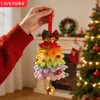 Decorações de Natal Varinha Torcida Pingente de Árvore de Natal Guirlanda de Laço de Pelúcia Decoração de Natal Presente de Natal