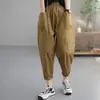 Pantalones Casuales para Mujer 2023, Nuevo Estilo Otoño, Simples Delgados de Moda Casual Retro Negros Pantalones Harem para Mujer, Modernos