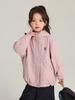 Chaqueta de Primavera para Niñas 2025 Nueva Chaqueta de Manga Larga de Color Sólido para Niñas Mayores Top Tejido Versátil con Capucha