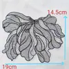 Aplique de Renda Bordada DIY Acessórios de Barra de Renda Tecido com Fio de Peixe Patch Branco Vestido de Casamento Renda Larga Solúvel em Água