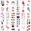 Fábrica de pegatinas de tatuaje al por mayor pegatinas de tatuaje pequeñas y frescas letras en inglés pegatinas de tatuaje geométricas papel de tatuaje de dibujos animados lindos