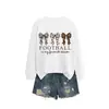 Fútbol es mi favorito Amazon Wish sitio independiente moda casual versátil sudadera para mujer
