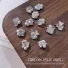 Taladro de pila de mariposa decoración de diamante para manicura explosión de red roja Shi Yue cara redonda cuadrada perla terminada joya de taladro de pila para mano