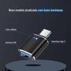 Adaptador OTG luminoso para Huawei glória telefone móvel typec para conexão usb U disco download conversor de música