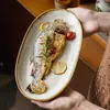 Serie Kraft Amarilla Cerámica Estilo Japonés Tazones y Platos para Comedor para Uso en Casa, Tazones para Fideos, Platos, Vajilla Esmaltada en Horno para Exportación Transfronteriza