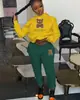 Novo conjunto de moletom com capuz casual de comércio exterior marca de moda conjunto de moletom estampado com cabeça de urso tamanho europeu moletom