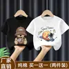Camiseta de Manga Curta para Meninos Algodão Puro 2026 Novo Estilo de Verão Roupas de Verão Infantis Camiseta Média e Grande para Crianças Blusa Fina Marca da Moda Roupas Infantis