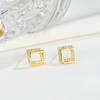 Pendientes Cuadrados Incrustados de Diamantes de Plata de Ley S925, Tachuelas Versátiles, Accesorios de Moda para Mujer, Estilo Moderno