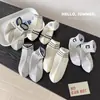 Calcetines para Niños para Primavera y Verano, Malla Fina y Transpirable, Calcetines Deportivos Cortos de Estilo Coreano a Rayas para Niños, Versátiles para el Verano