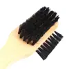 Escova de Sapato Multiuso Três Lados Cerdas Sapato Escova de Sapato Cerdas de Porco Escova Três Usos Escova de Madeira Minsong 8303