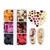 Pacote com 6 Lantejoulas para Nail Art Coração Gradiente Borboleta Dia dos Namorados Vermelho Misturado Adesivos de Brilho Cetim Acessórios para Unhas