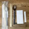 Colher Americana Descartável Hashi Pacote de Refeição de Quatro Peças Comida para Levar Bibimbap Comida Leve Colher Dura Tuhao Guardanapo Palito
