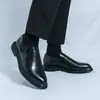 Zapatos de Cuero Pequeños Slip-On Estilo Británico Talla Grande Transfronteriza Zapatos Formales de Negocios para Hombre Zapatos Derby Casuales