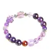 Artículo más vendido en transmisión en vivo: Pulsera de Amatista Púrpura Fuego Natural de Nueve Piedras, Lujo Ligero y Exquisita, Pulsera de Amatista de Forma Libre con Múltiples Piedras para Mujer