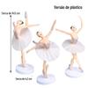 Fada da Flor Decoração de Bolo Enfeites Bailarina Menina Elfo Princesa Fada Anjo Boneca Plug-In Mesa de Sobremesa
