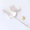 Suministrado Directamente desde la Fuente, Corona de Diamantes en Forma de Corazón de Princesa, Varita Mágica, Set de Tocados Europeos de Hada de Cristal con Piedras Preciosas