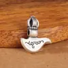 Accesorio de Cierre Vajra de Plata de Ley S925 para Manualidades DIY, Colgante Espada Vajra Tántrica del Tíbet, Plata