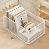 Caja de Almacenamiento para Libros Mochila de Estudiante Estante para Almacenamiento de Libros Ilustrados Cesta Organizadora con Ruedas Móviles para Oficina