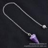 Péndulo de Cristal Natural, Colgante Pirámide Hexagonal, Piedra de Energía para Meditación, Piedra Ojo de Tigre, Joyería de Cristal Rosa, Mayoreo