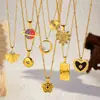 Collar Chenhe de Acero de Titanio para Mujer, Diseño que No se Desvanece, Colgante de Cadena, Joyería de Cadena para Clavícula de Acero Inoxidable, No se Desvanece en Verano