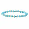 Pulsera de cuentas azul turquesa sintético para mujer Estilo étnico Textura Elementos naturales Adorno Souvenir turístico
