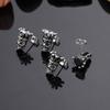 Disfruta de Accesorios de Moda Personalizados: Pendientes de Calavera Retro Europeos y Americanos Exagerados y Audaces con Diamantes y Acero de Titanio para Hombres, Venta al por Mayor