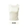 [con Copas] Camisola de Hombro Ancho para Mujer, Camiseta Interior Base con Copas para Mujer K006